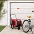 Hondenfietstrailer Oxford Stof En Ijzer 125 x 63 x 66 cm Rood en zwart_