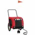 Hondenfietstrailer Oxford Stof En Ijzer 125 x 63 x 66 cm Rood en zwart_