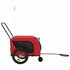 Hondenfietstrailer Oxford Stof En Ijzer 125 x 63 x 66 cm Rood en zwart_