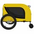 Hondenfietstrailer Oxford Stof En Ijzer 134 x 68 x 74 cm Geel en zwart_