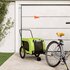 Hondenfietstrailer Oxford Stof En Ijzer 134 x 68 x 74 cm Groen en zwart_