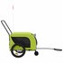 Hondenfietstrailer Oxford Stof En Ijzer 125 x 63 x 66 cm Groen en zwart_