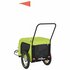 Hondenfietstrailer Oxford Stof En Ijzer 125 x 63 x 66 cm Groen en zwart_