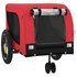 Hondenfietstrailer Oxford Stof En Ijzer 124 x 53 x 53 cm Rood en zwart_