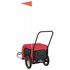 Hondenfietstrailer Oxford Stof En Ijzer 124 x 53 x 53 cm Rood en zwart_