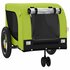 Hondenfietstrailer Oxford Stof En Ijzer 124 x 53 x 53 cm Groen en zwart_