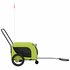 Hondenfietstrailer Oxford Stof En Ijzer 124 x 53 x 53 cm Groen en zwart_