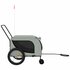 Hondenfietstrailer Oxford Stof En Ijzer 134 x 68 x 74 cm Grijs en zwart_