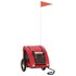 Hondenfietstrailer Oxford Stof En Ijzer 124 x 53 x 53 cm Rood_