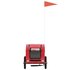 Hondenfietstrailer Oxford Stof En Ijzer 124 x 53 x 53 cm Rood_