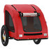 Hondenfietstrailer Oxford Stof En Ijzer 124 x 53 x 53 cm Rood_