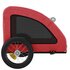 Hondenfietstrailer Oxford Stof En Ijzer 124 x 53 x 53 cm Rood_