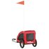 Hondenfietstrailer Oxford Stof En Ijzer 124 x 53 x 53 cm Rood_