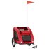 Hondenfietstrailer Oxford Stof En Ijzer 125 x 63 x 66 cm Rood_