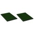 Huisdierentoiletten 2 St Met Bak En Kunstgras 76X5X3 Cm Groen 1 76 x 51 x 3 cm (2 pcs)_