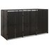 Containerberging Driedubbel 207X80X117 Cm Poly Rattan 3 containers Zwart_