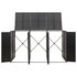 Containerberging Driedubbel 207X80X117 Cm Poly Rattan 3 containers Zwart_