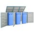 Containerberging Driedubbel 207X77,5X112,5 Cm Roestvrij Staal 3 containers Blauw_