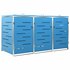 Containerberging Driedubbel 207X77,5X112,5 Cm Roestvrij Staal 3 containers Blauw_