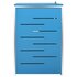 Containerberging Driedubbel 207X77,5X112,5 Cm Roestvrij Staal 3 containers Blauw_