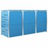 Containerberging Driedubbel 207X77,5X112,5 Cm Roestvrij Staal 3 containers Blauw_