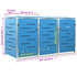 Containerberging Driedubbel 207X77,5X112,5 Cm Roestvrij Staal 3 containers Blauw_