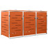 Containerberging Driedubbel 207X77,5X112,5 Cm Roestvrij Staal 3 containers orange_