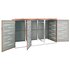 Containerberging Driedubbel 207X77,5X112,5 Cm Roestvrij Staal 3 containers orange_