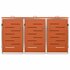 Containerberging Driedubbel 207X77,5X112,5 Cm Roestvrij Staal 3 containers orange_