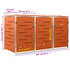 Containerberging Driedubbel 207X77,5X112,5 Cm Roestvrij Staal 3 containers orange_