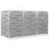 Containerberging Driedubbel 207X77,5X112,5 Cm Roestvrij Staal 3 containers Grijs_