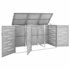 Containerberging Driedubbel 207X77,5X112,5 Cm Roestvrij Staal 3 containers Grijs_