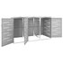 Containerberging Driedubbel 207X77,5X112,5 Cm Roestvrij Staal 3 containers Grijs_