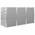 Containerberging Driedubbel 207X77,5X112,5 Cm Roestvrij Staal 3 containers Grijs_