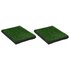 Huisdierentoiletten 2 St Met Bak En Kunstgras 63X50X7 Cm Groen 1 63 x 50 x 7 cm (2 pcs)_