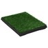 Huisdierentoiletten 2 St Met Bak En Kunstgras 63X50X7 Cm Groen 1 63 x 50 x 7 cm (2 pcs)_