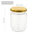 Jampotten Met Kleurige Deksels 230 Ml Glas 48 Goud_