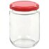 Jampotten Met Rode Deksels 230 Ml Glas 96 Rood_