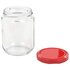 Jampotten Met Rode Deksels 230 Ml Glas 96 Rood_