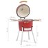 Kamado Barbecue 8 Cm Keramiek 1 Rood_