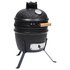 Kamado Barbecue 2-In- 56 Cm Keramiek 1 Zwart_