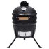 Kamado Barbecue 2-In- 56 Cm Keramiek 1 Zwart_