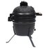 Kamado Barbecue 2-In- 56 Cm Keramiek 1 Zwart_