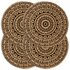 Placemats Rond 38 Cm 4 Donkerbruin Jute_