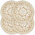 Placemats Rond 38 Cm 4 Wit Jute_