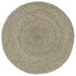 Placemats Rond 38 Cm Effen 4 Grijs Jute_