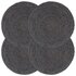 Placemats Rond 38 Cm 4 Donkergrijs Jute_