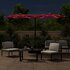 Parasol Dubbel Met Led's 316X240 Cm Bordeaux Rood_