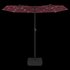 Parasol Dubbel Met Led's 316X240 Cm Bordeaux Rood_