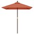 Parasol Met Houten Paal 198X198X231 Cm Kleurig Terracotta_